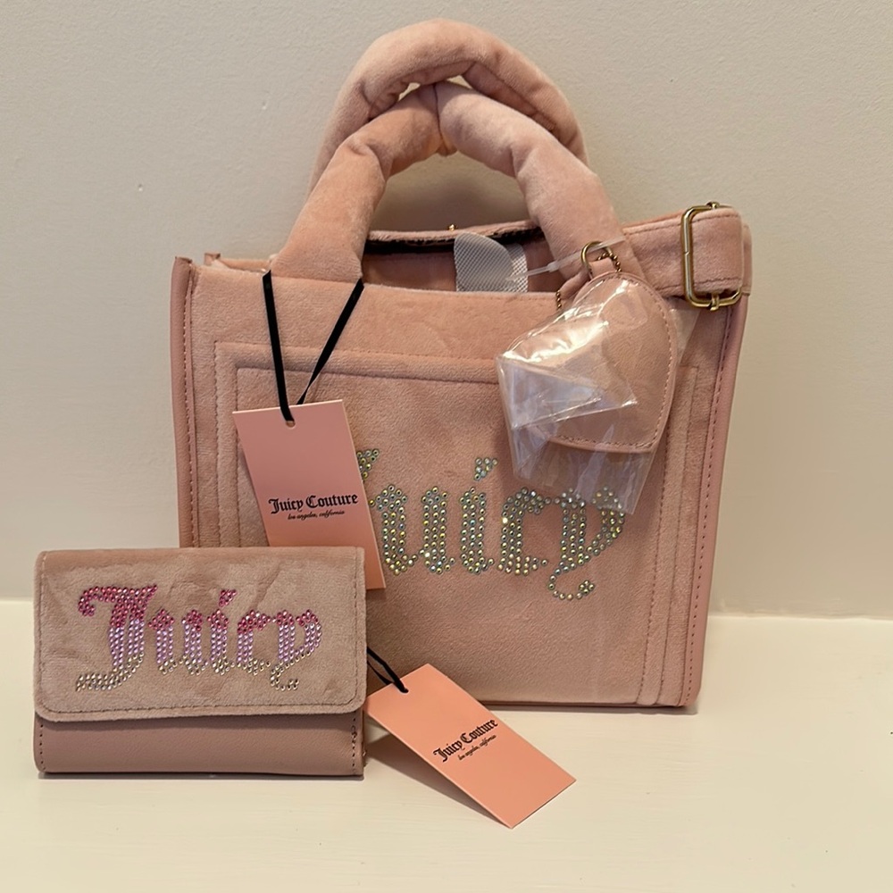 Juicy Couture Pink Handbag and Wallet Set